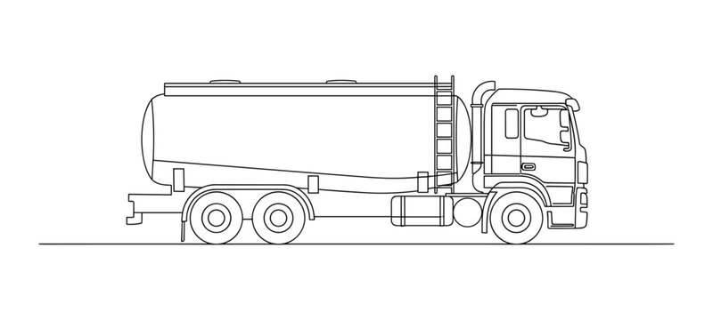 Tanker Truck Drawing