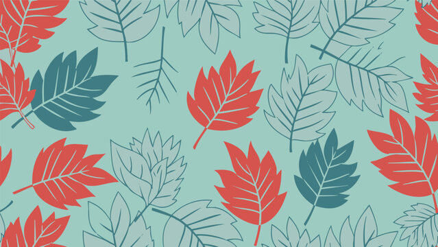 autumn leaves seamless pattern