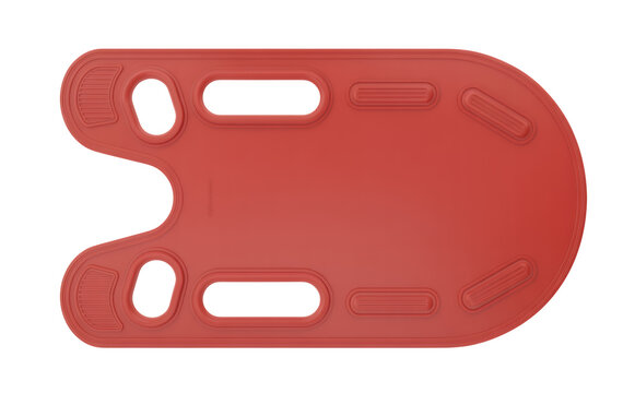 Red plastic with holes and cutout industrial isolated on a transparent background