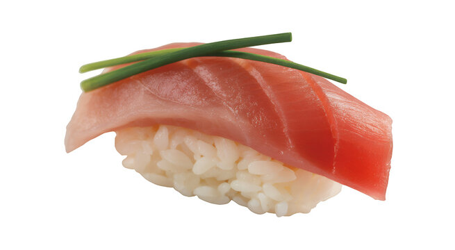 Sushi tuna rice isolated on a transparent background