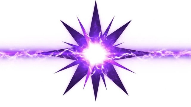Explosion of purple energy and light, digital art representing a cosmic event or powerful force