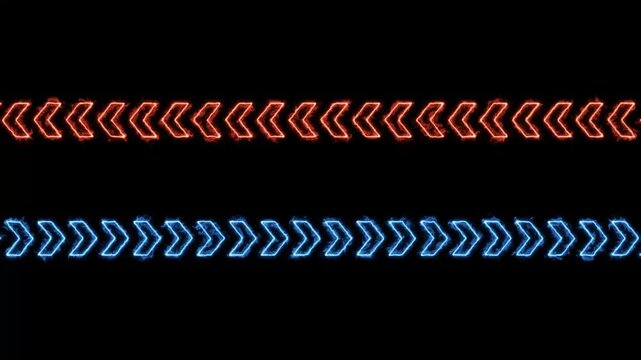 Neon arrow patterns on black background motion neon arrows motion black background neon signs glowing arrows
