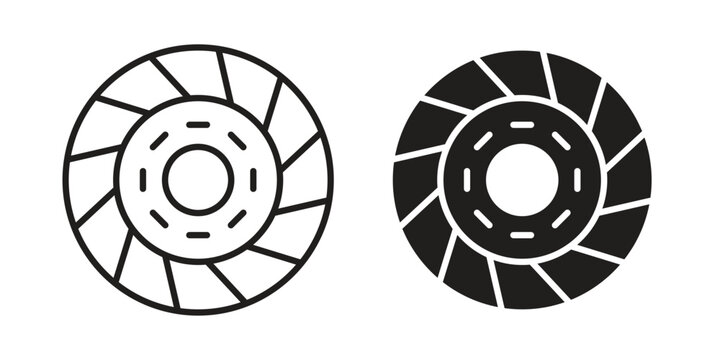 Car clutch icon. Simple linear element illustration. Thin stroke sign can be used for web, mobile and UI.