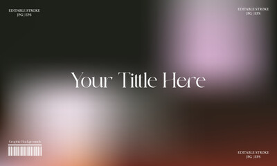 Fototapeta premium Abstract blurred gradient background black pink white orange tones digital design template with editable text projects