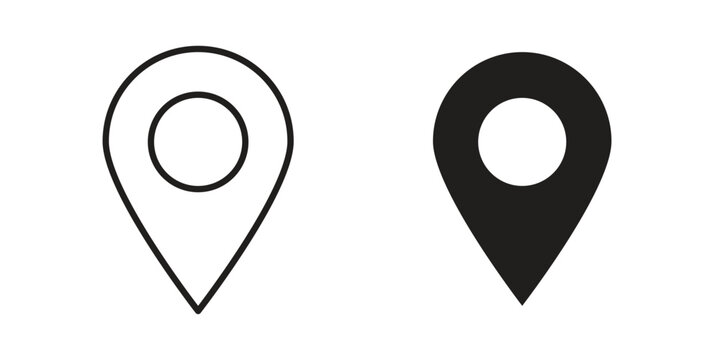 gps pin icon. Simple linear element illustration. Thin stroke sign can be used for web, mobile and UI.