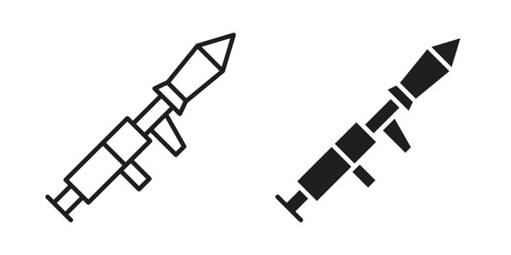 Grenade Launcher icon. Simple linear element illustration. Thin stroke sign can be used for web, mobile and UI.