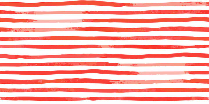 Horizontal red stripes on a white background create a bold pattern