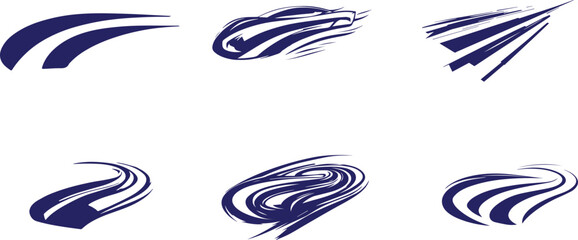 Obraz premium Colorful abstract electric cable and wire lines forming swirl connections for technology energy network design