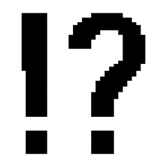 Fototapeta premium Vector featuring a black exclamation mark and question mark symbol