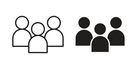 Fototapeta premium Population icon. Simple linear element illustration. Thin stroke sign can be used for web, mobile and UI.