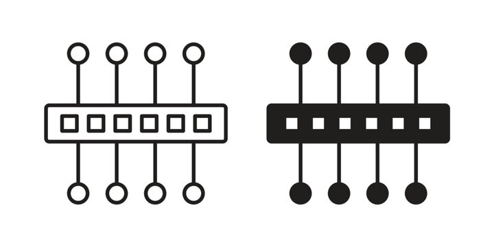 Proxy server icon. Simple linear element illustration. Thin stroke sign can be used for web, mobile and UI.