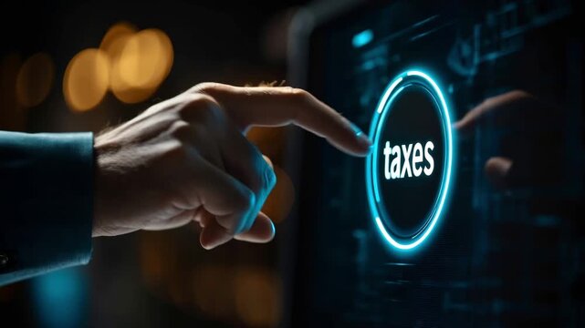 User interacts with digital interface to access tax information and services