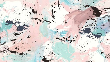 Abstract artistic paint splatter and brush strokes, pastel colors, abstract background, design element