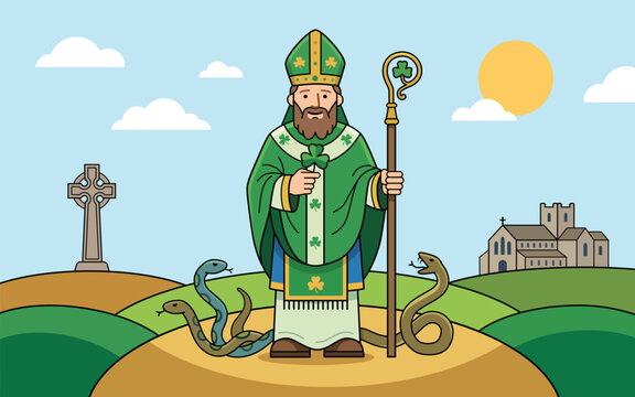 Saint Patrick Banishing The Snakes