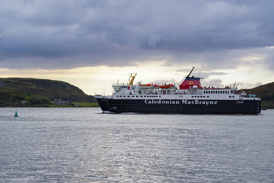 Oban, Scotland - September 20 2025: The Caledonian MacBrayne ferry "Isle of Mull" in Oban harbour. It usually serves the route between Oban and Craignure on the Isle of Mull.