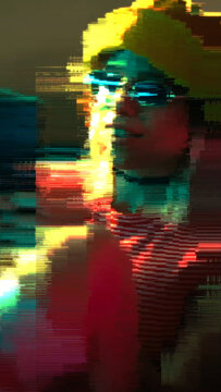 Glitch Pixel Transition 05 Vertical