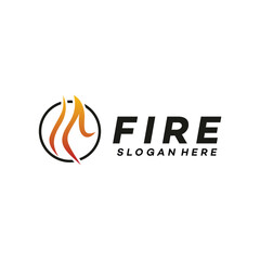 Obraz premium fire icon on white background vector illustration