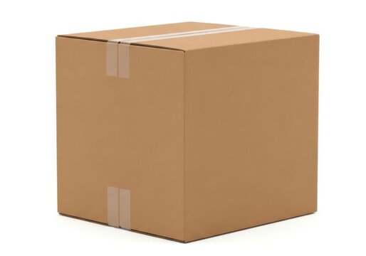 Large brown cardboard box ready for shipping or storage purposes