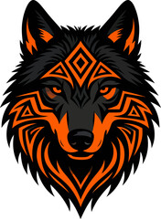 Obraz premium Bold Dual Style Wolf Silhouette Vector