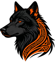 Fototapeta premium Fierce Dual Style Wolf Vector Illustration