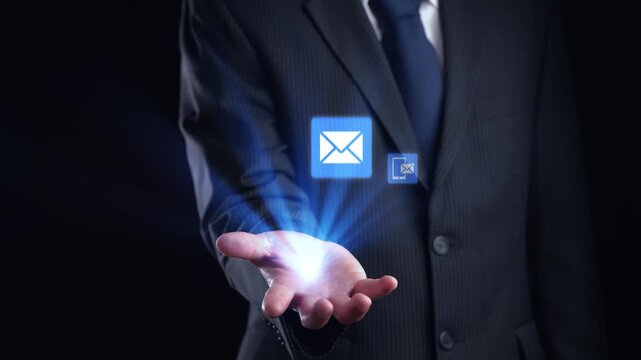 Email icons show digital communication, email service, and inbox management. Email supports online messaging, email notification, and secure exchange. Gist