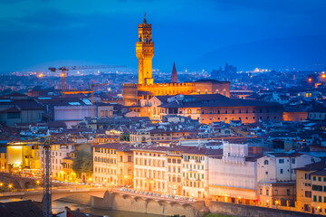 Florence cityscape with palazzo Vecchio