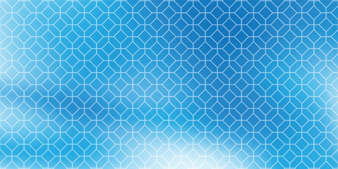 Abstract blue hexagonal grid background with smooth gradient tones, modern technology style geometric vector design.
