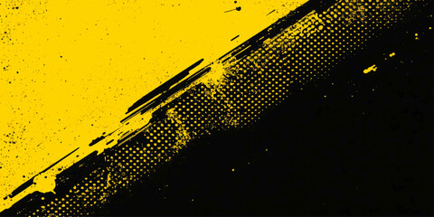 Abstract orange and gold grunge metal background with a halftone square pattern and light vector texture for a digital music disco backdrop © Nayem Visuals
