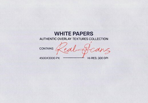 White Paper Texture Overlays