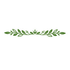 Fototapeta premium Minimal green botanical divider