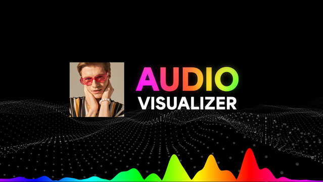 Audio Visualizer Theme 1 &ndash; Dynamic Music Spectrum Animation, Sound Wave Equalizer Display, Modern Audio Reactive Motion Graphics for Music Videos and Social Media