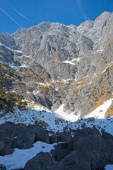 Obraz premium alpine landscape near the Watzmann mountain in the Berchtesgaden national park in Bavaria