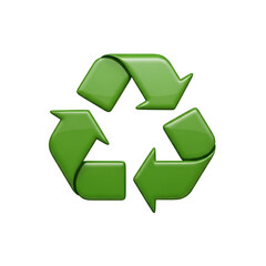 Obraz premium Green Recycling Symbol Logo Design.