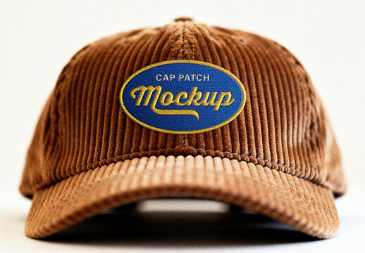 Embroidered Cap Patch Mockup