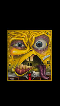 Opera d'arte di Spongebob in stile pop art.