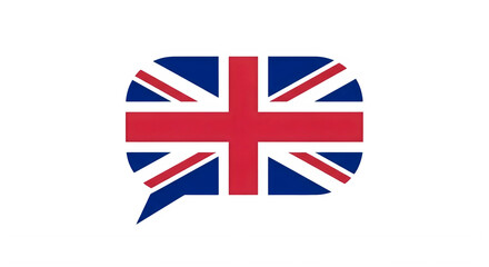 Fototapeta premium The union jack flag of the united kingdom displayed prominently isolated on transparent background