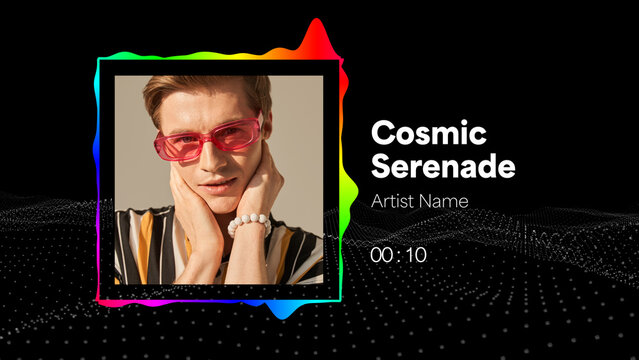 Audio Visualizer Theme 9 &ndash; Dynamic Music Spectrum Animation, Sound Wave Equalizer Display, Modern Audio Reactive Motion Graphics for Music Videos and Social Media