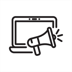 Fototapeta premium Virtual Advertising simple line icon