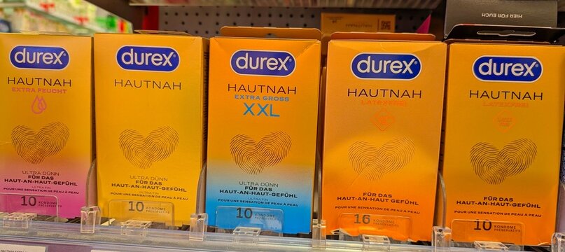durex condom packages in a store