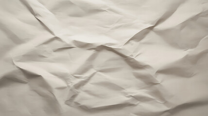 Obraz premium A close-up view of a crumpled white sheet of paper with deep wrinkles and creases