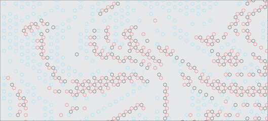 Obraz premium Abstract Hexagon Outline Pattern Background