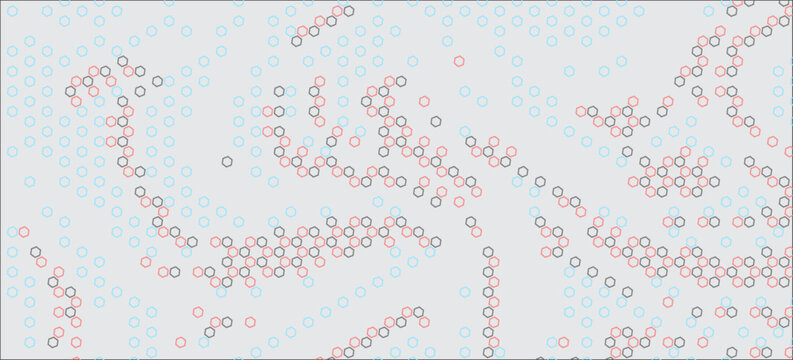 Abstract Hexagon Outline Pattern Background