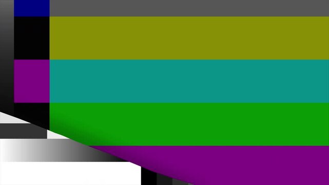 Colorful TV test pattern display