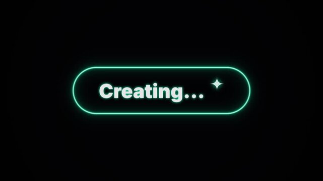 Cinematic Neon UI Creating Loading Screen 4K Seamless Loop
