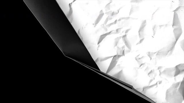 Crumpled paper in black box