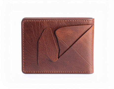 Elegant brown leather wallet with innovative pocket design for modern functionality