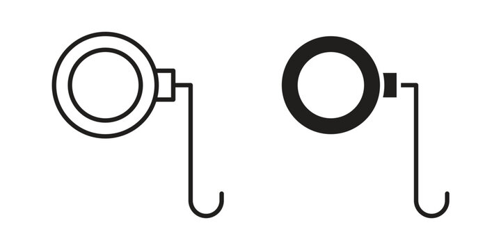 Ar monocle icon concept. Simple solid style. line stroke icons