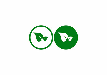 leaf icon logo vector