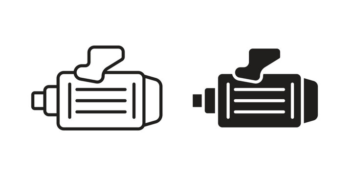 Car alternator icon concept. Simple solid style. line stroke icons