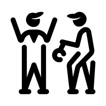 Solid style icon showing an arresting